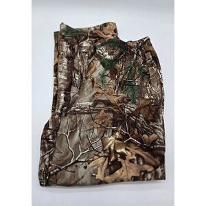 Deer Camp Mens 2X Camouflage Hunting Pants 100% Polyester Elastic Waist Fall Pat